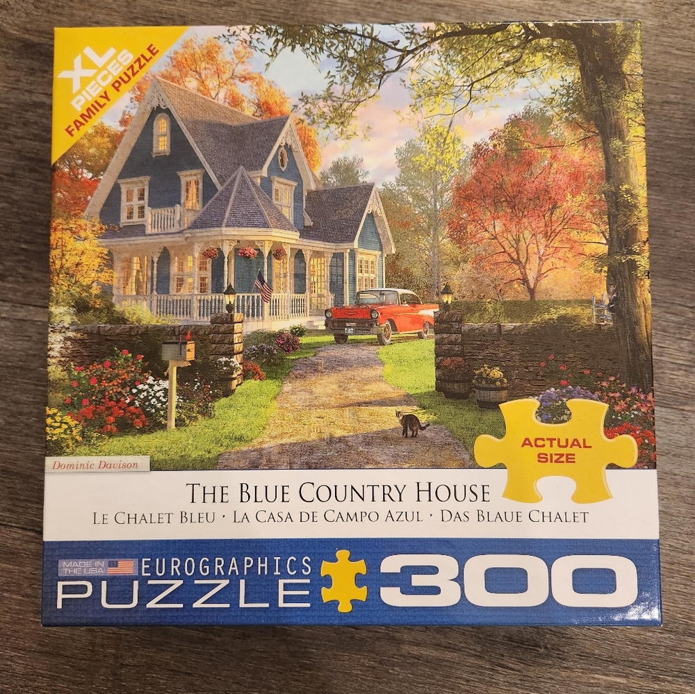 The Blue Country House Puzzle - 300 Pieces